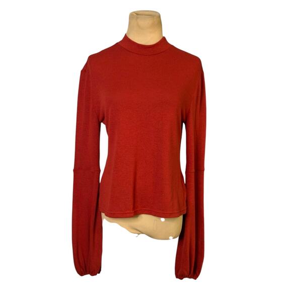 Jack by BB Dakota Burnt Orange Balloon Sleeves Sweater size Medium - Picture 1 of 14